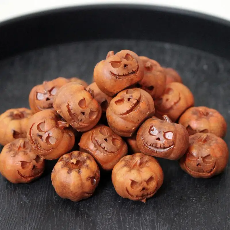 

Miniature Halloween Pumpkins Resin Pumpkin Dolls Ornament Statue 20PCS Miniature Smile Pumpkin Miniature Pumpkin Figures Resin