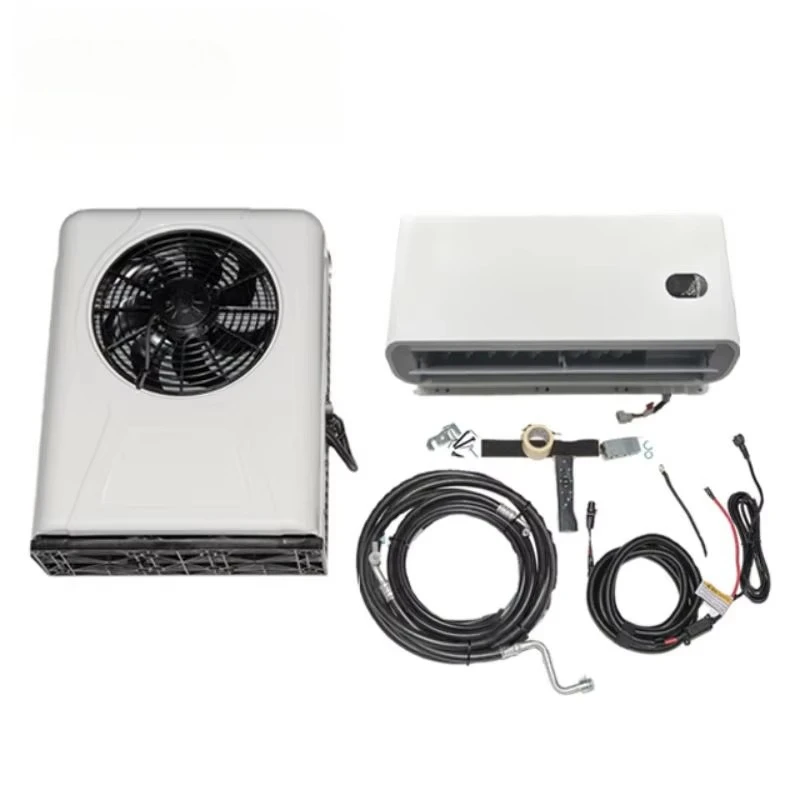 12V Truck Air Conditioner 650W-800W Split Electric Parking Cooler Air Conditioner System for Semi Truck Sleeper Cab