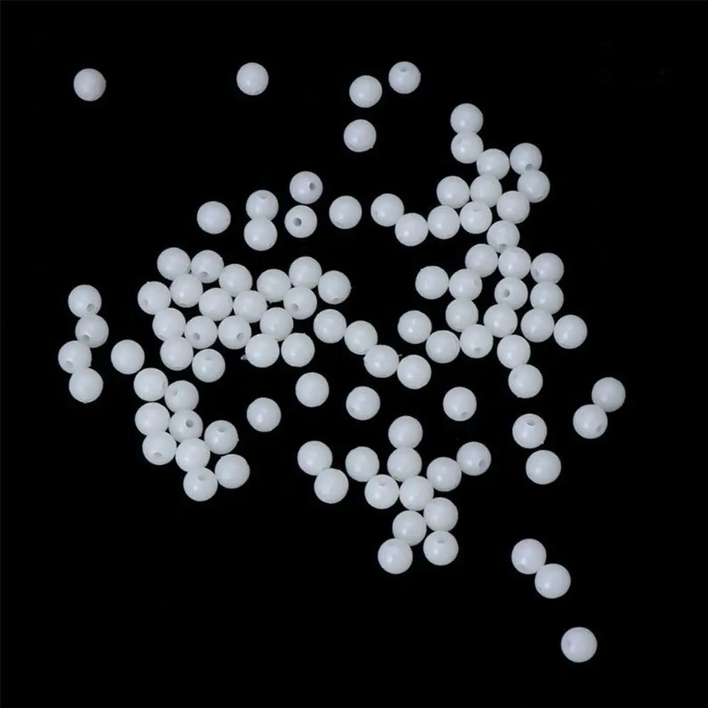100pc/bag Fishing Floats Beads 4/5/6/8mm Round Fishing Beads Accessories Luminous Light Glowing Balls For Night Fishing