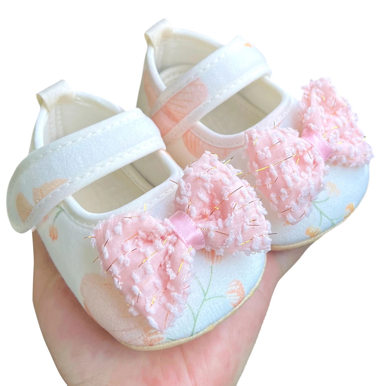 

Обувь для маленьких девочек, элегантная обувь для кроватки с мягкой подошвой и бантом, нескользящая обувь для малышей на каждый день, на каждый день