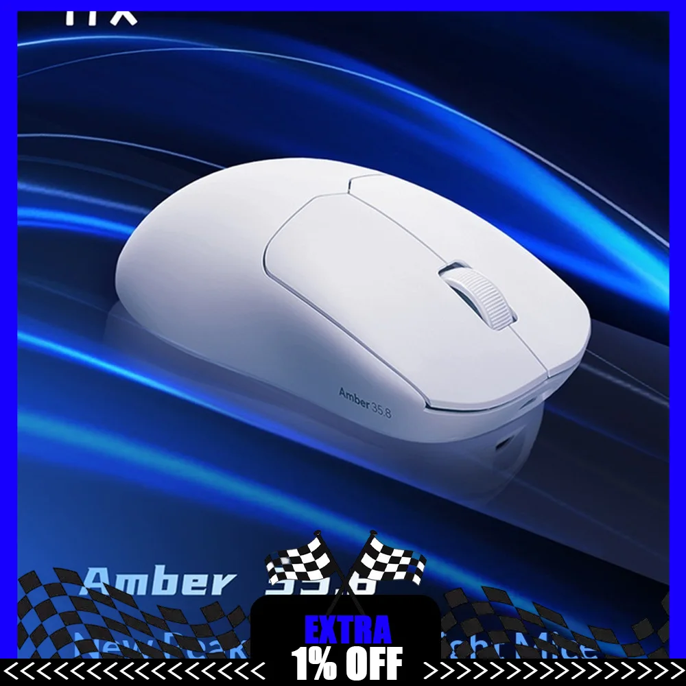 IYX Amber AM35.8 Ultra-Light Wireless Gaming Mouse PAW3395 8K Polling 26000 DPI Dual Mode