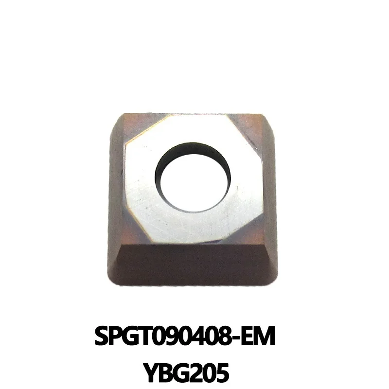 SPGT090408-EM CNC 카바이드 U 드릴 인서트, 강철, 스테인레스 스틸, 주조 다리미 절단, YBG212, YBG205, ZCC, SPGT090408, 로트당 10 개