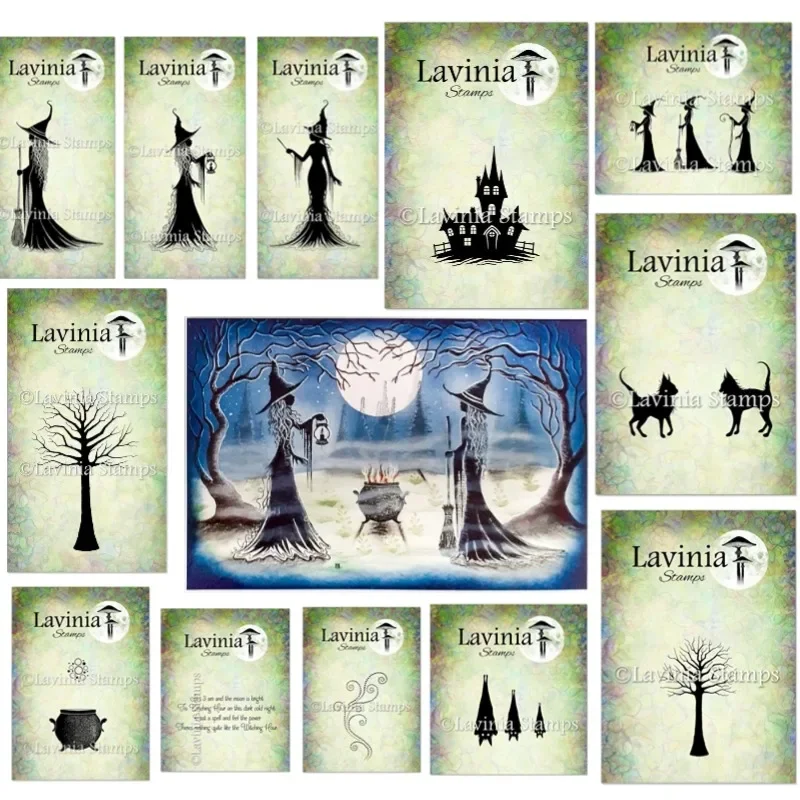 Halloween New Hill House  Dream Witch Collection Cat Tree Stamp Cutting Dies Scrapbooking Diary Decorate Embossing Template Diy