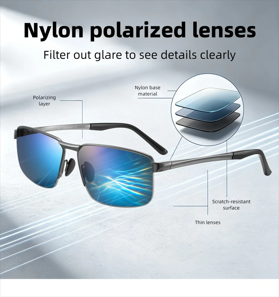 CAPONI neue Sonnenbrille für Männer Nylon polarisierte photo chrome Legierung fahren Sonnenbrille uv400 Marke Designer Sonnenbrillen bs8917 – Detail 12