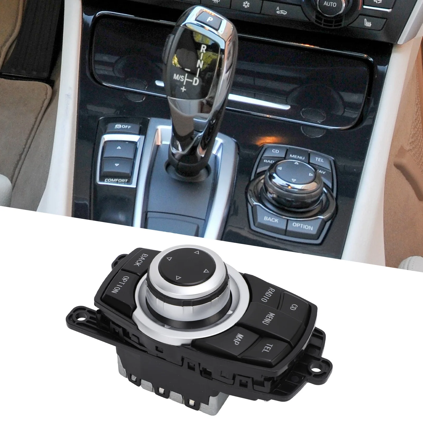 

10pin Media Switch Controller Joystick 65829206446 Plug and Play Multi Media Control Knob for F07 F10 F01 F02