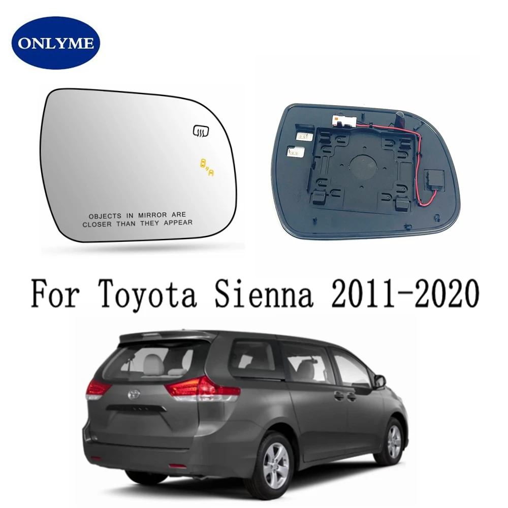 

Car Convex Heated Bind Spot BSD Mirror Glass For Toyota Sienna 2011 2012 2013 2014 2015 2016 2017 2018 2019 2020