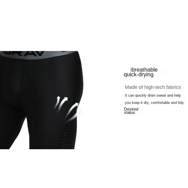 Calça Base de Compressão Masculina, Calça Esportiva de Basquete, de Secagem Rápida, em Corrida, Yoga, Fitness