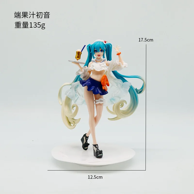 

18cm Anime Hatsune Miku Figures Virtual Singer Cream Soda Miku Standing Dessert Series Pretty Girls Doll Model Toys Fans Gifts