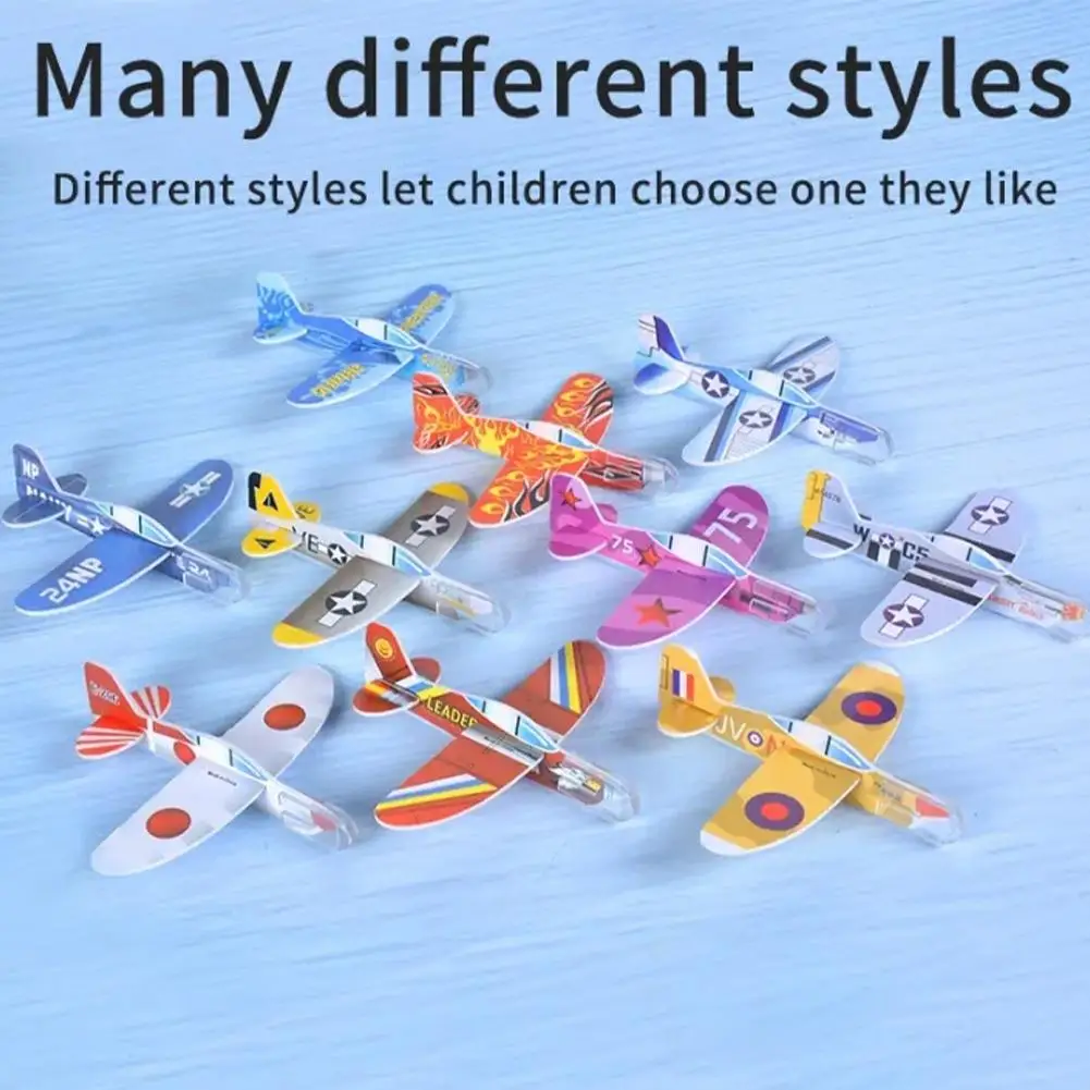 1/10pcs Outdoor Throwing Airplanes Children DIY Handmade Flying Glider Planes Toys Kids Model Fillers Glider Toys Kids Game Gift