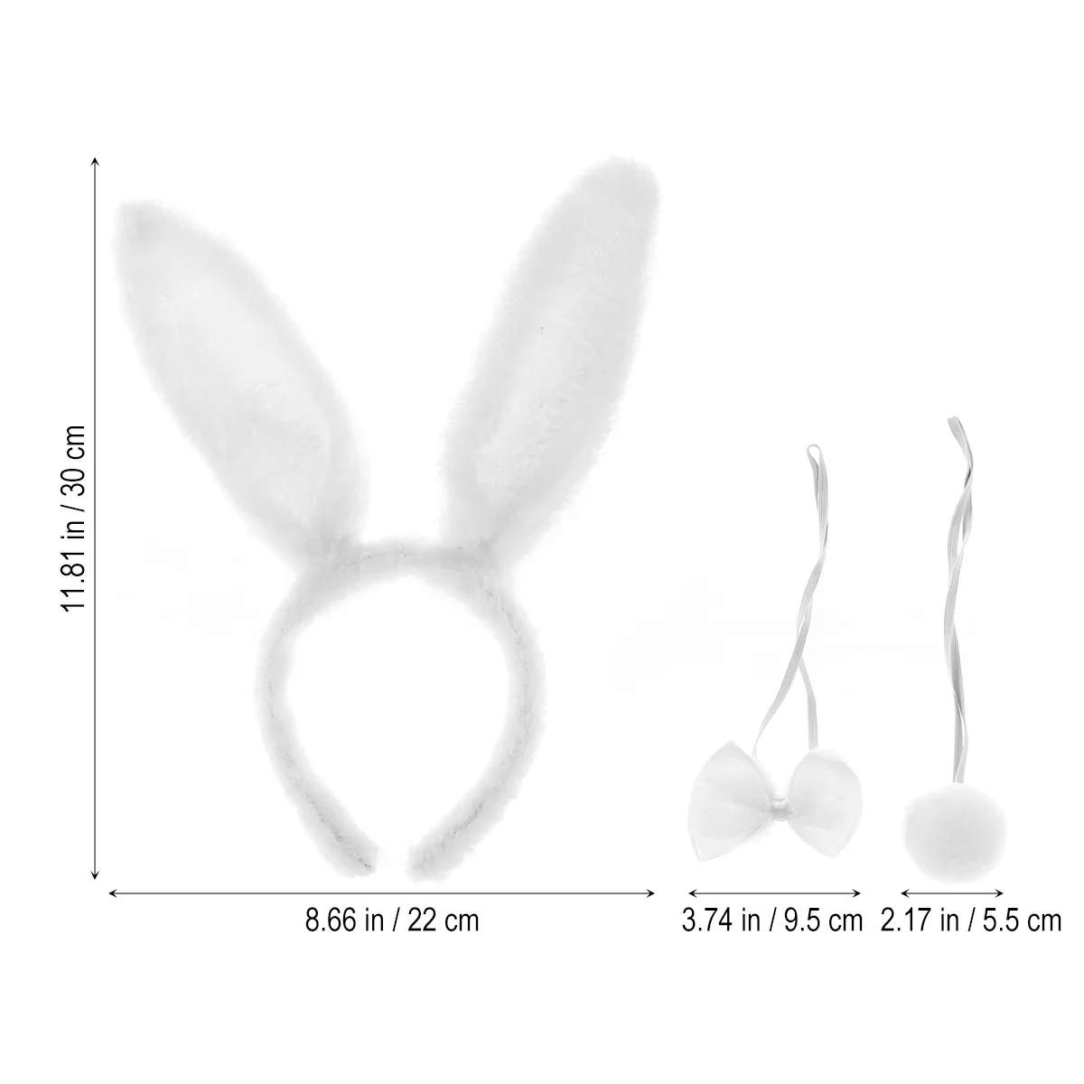 Bow Tie Accessory Rabbit Ear Headband Bunny Costume Party Accessories Cosplay Set