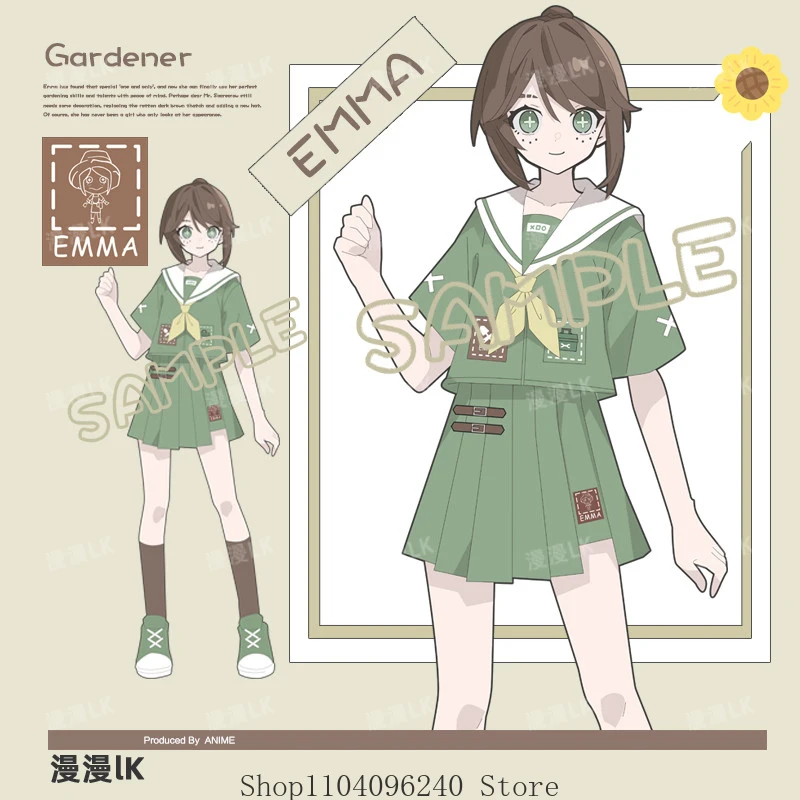 

Identity Ⅴ Emma Woods Game Anime Cosplay Pajamas Woman Spring Short sleeve Pants Household Clothes Suit