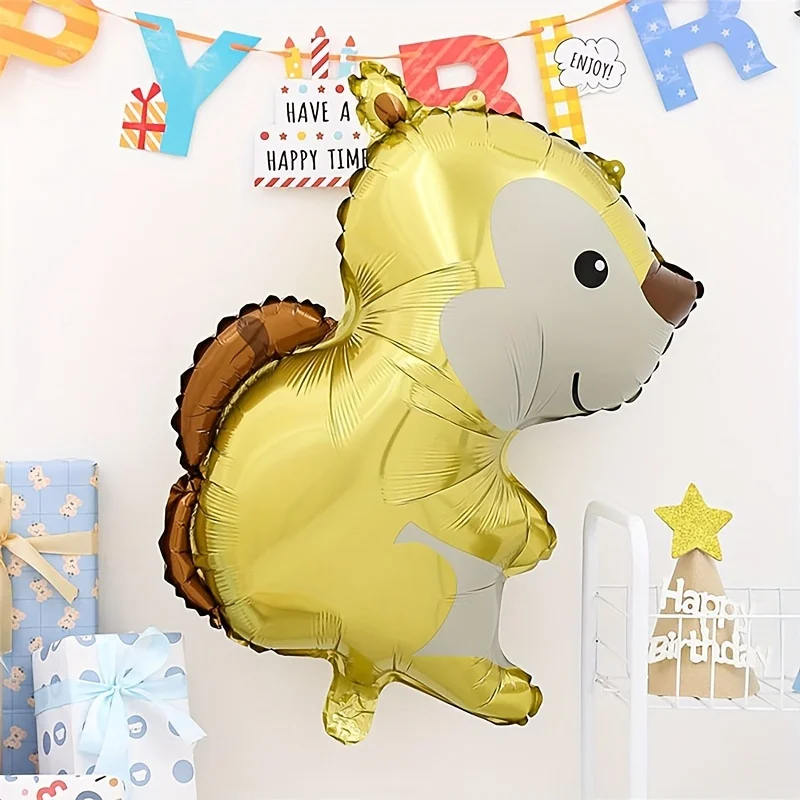 Jungle Wildlife Aluminiumfolienballon, süßer Fuchs-Igel-Bär-Ballon, Geburtstagsparty-Dekoration, Waldparty, Kindergeschenk – Detail 9