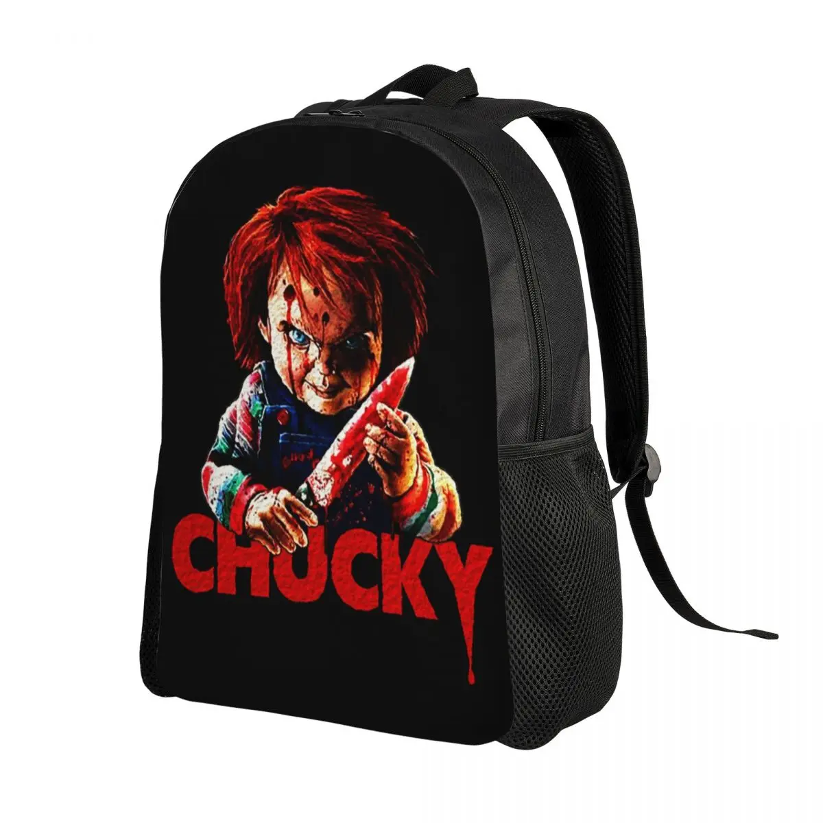 Chucky Killer Horror Halloween Travel Backpack Men Women School Laptop Bookbag Child's Play Movie College Student Daypack Bags