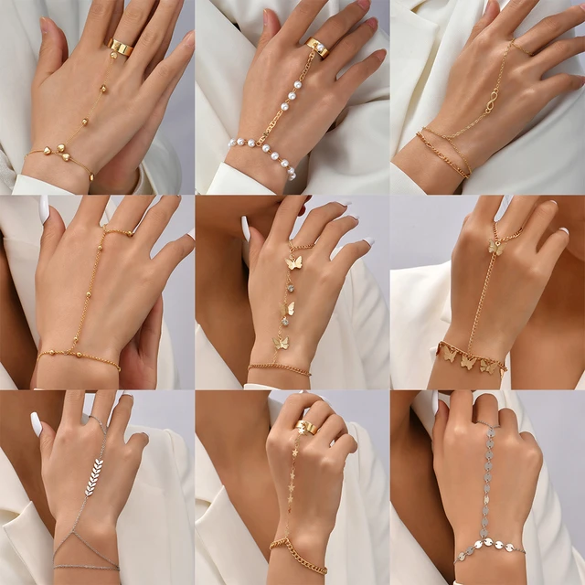 Accessories Bracelet Chain Ring Hand Accessories Women Bracelet New Heart Link Aliexpress