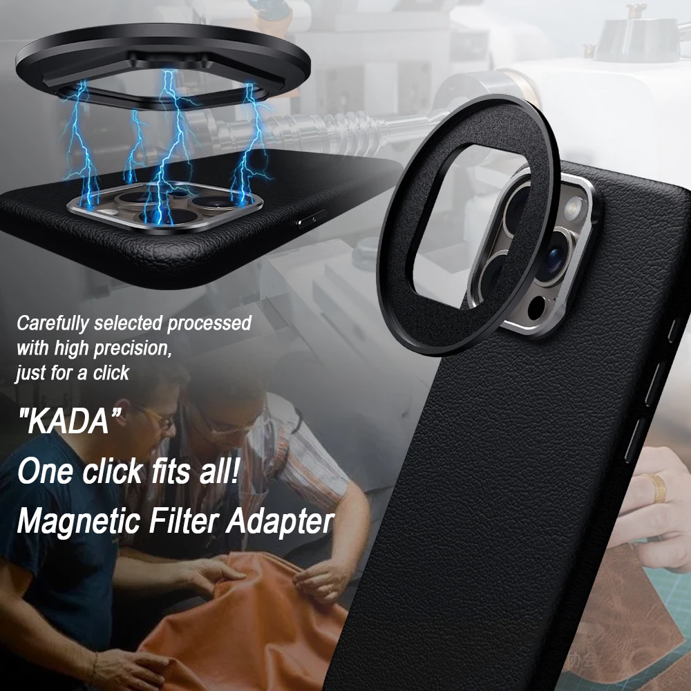 Universal Lens Close Up Macro Filter Kit 67MM Magnetic Attractable Leather Phone Case for Smartphone iphone Camera Photography