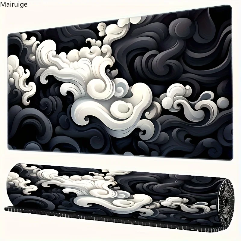 

Japan Color Deskmat Clouds Gaming Mousepad Black Carpet Large Laptop Kawaii Computer Offices Mouse Pad 900x400mm Mouse Mats