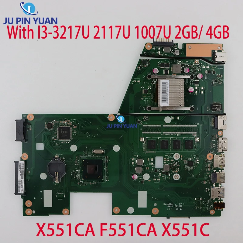 

X551CAP For ASUS X551CA F551CA X551C Laptop Motherboard F551CA Mainboard With I3-3217U 2117U 1007U 2GB/ 4GB Test Work 100%