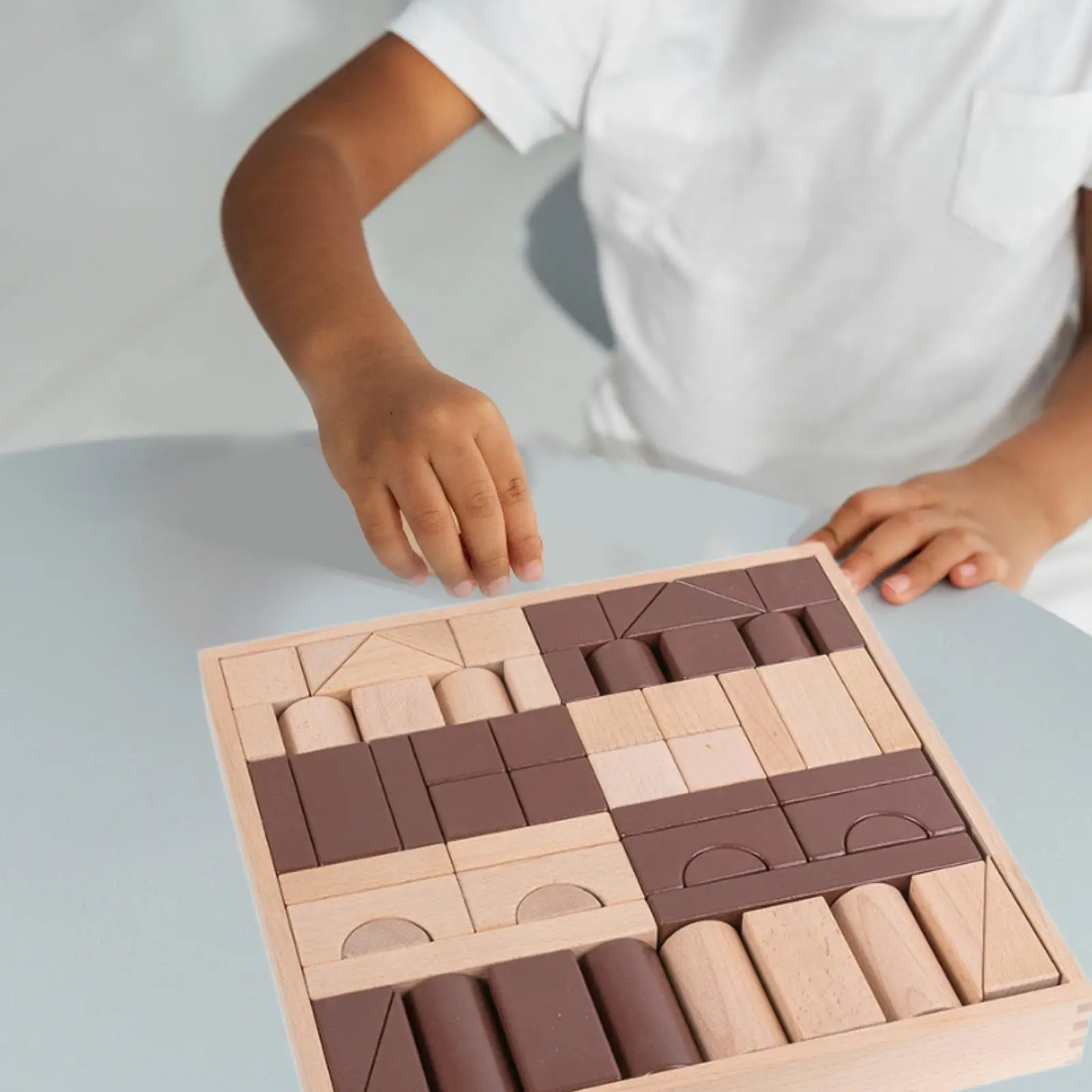 Wooden Building Blocks Set for Kids Educational Toy Learning