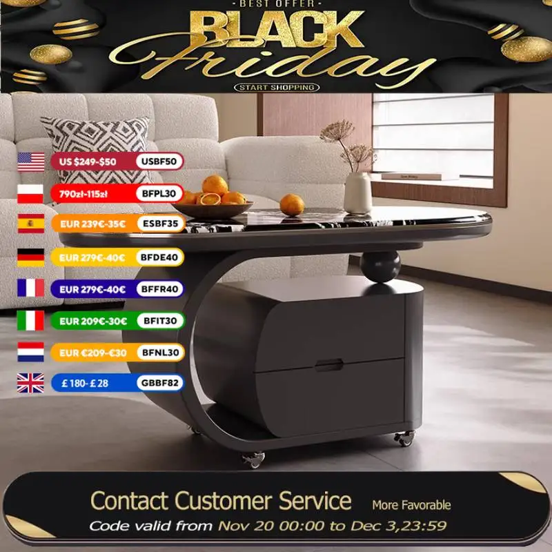 

European Style Luxury Coffee Tables High Quality Space Saving Coffee Tables Living Room Nordic Table Basse Luxe Furniture Home