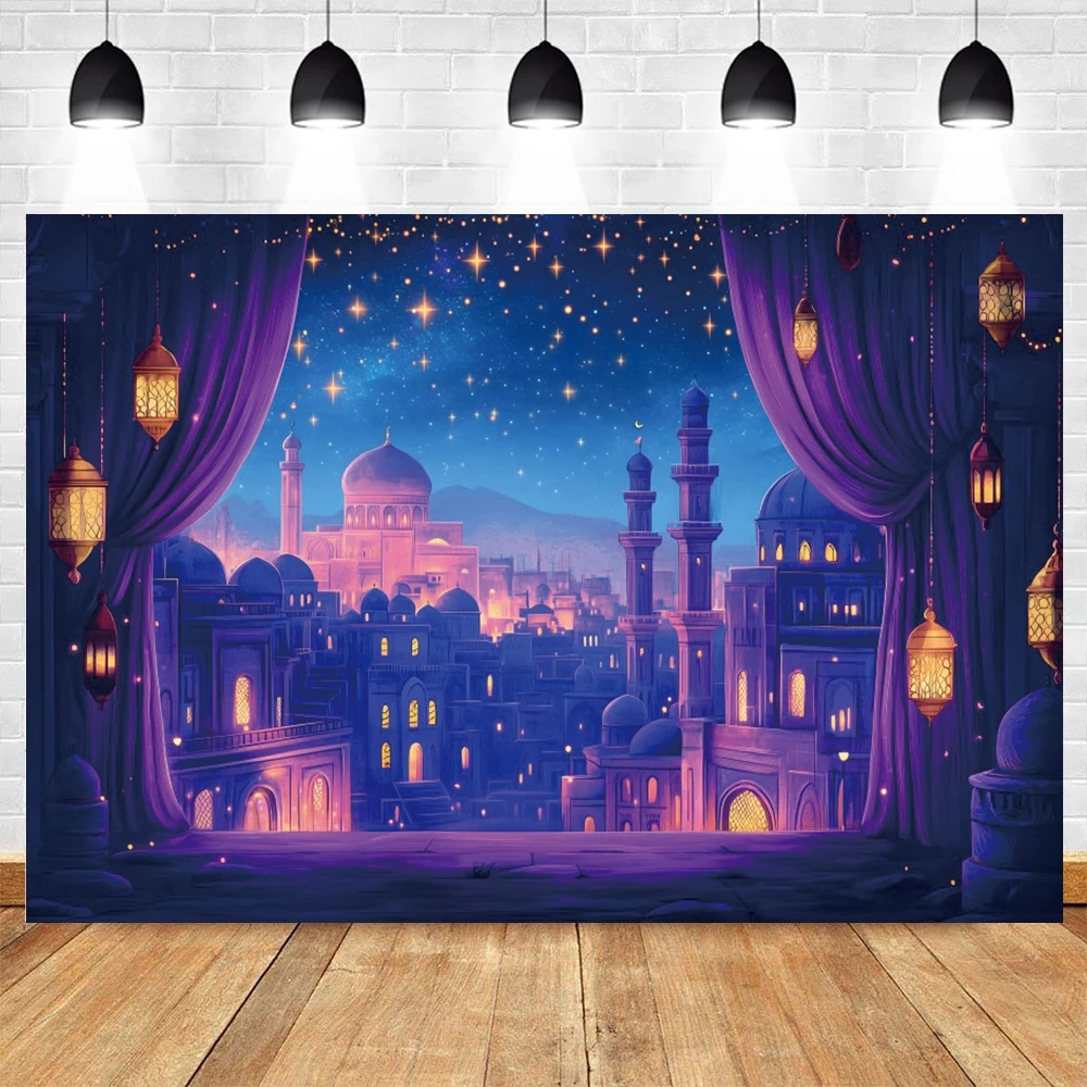 Arabian Moroccan Nights Photography Backdrop Aladdin Birthday Party Decor Banner Baby Shower Photo Background Photobooth Props