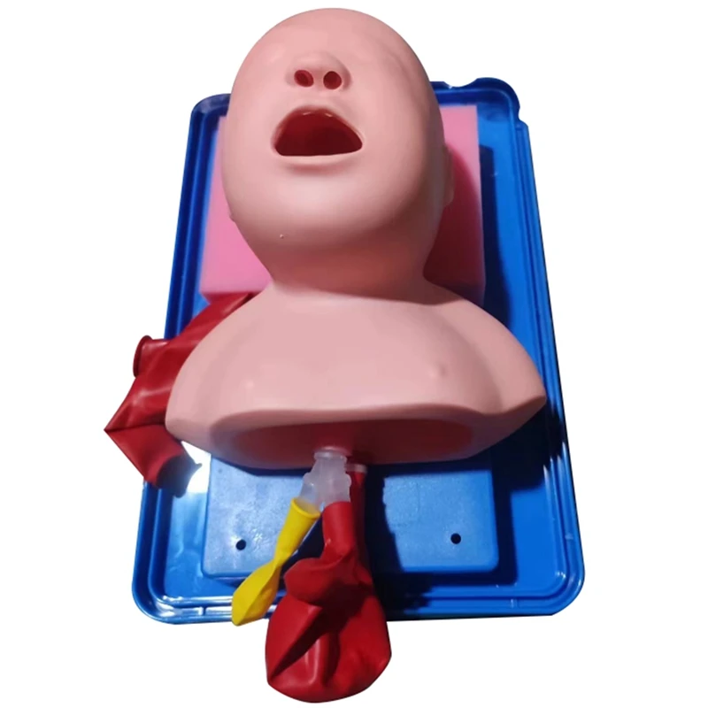 Modelo infantil de intubación traqueal, simulador de modelo de intubación nasal, kit de ayuda para enseñanza de gestión de vías respiratorias
