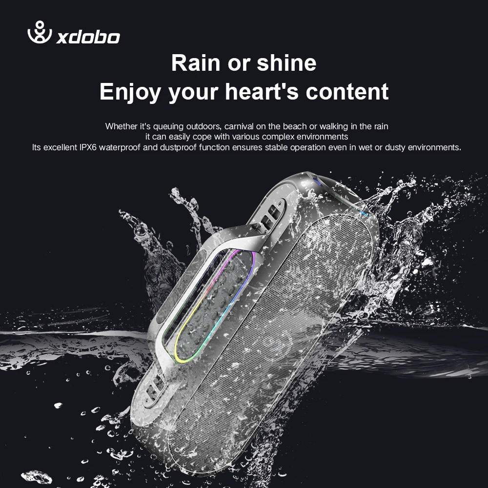 Xdobo Elegance 1980 Karabox Portable Speaker Small Body With High Power Karaoke And TWS Function Outdoor Speaker