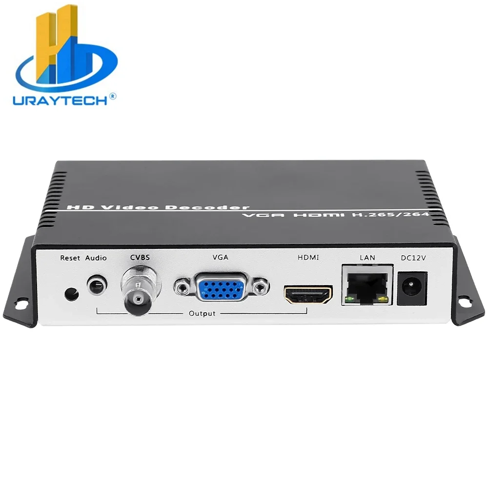 

URay UHD 4K H.265 H.264 HDMI VGA CVBS Decoder Video Audio IP Streaming Decoder support SRT