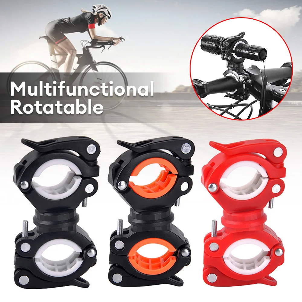 

Bicycle Light Bracket Bike Lamp Holder LED Torch Headlight Pump Stand Quick Release Mount 360 Degree Rotatable Bike Accessories