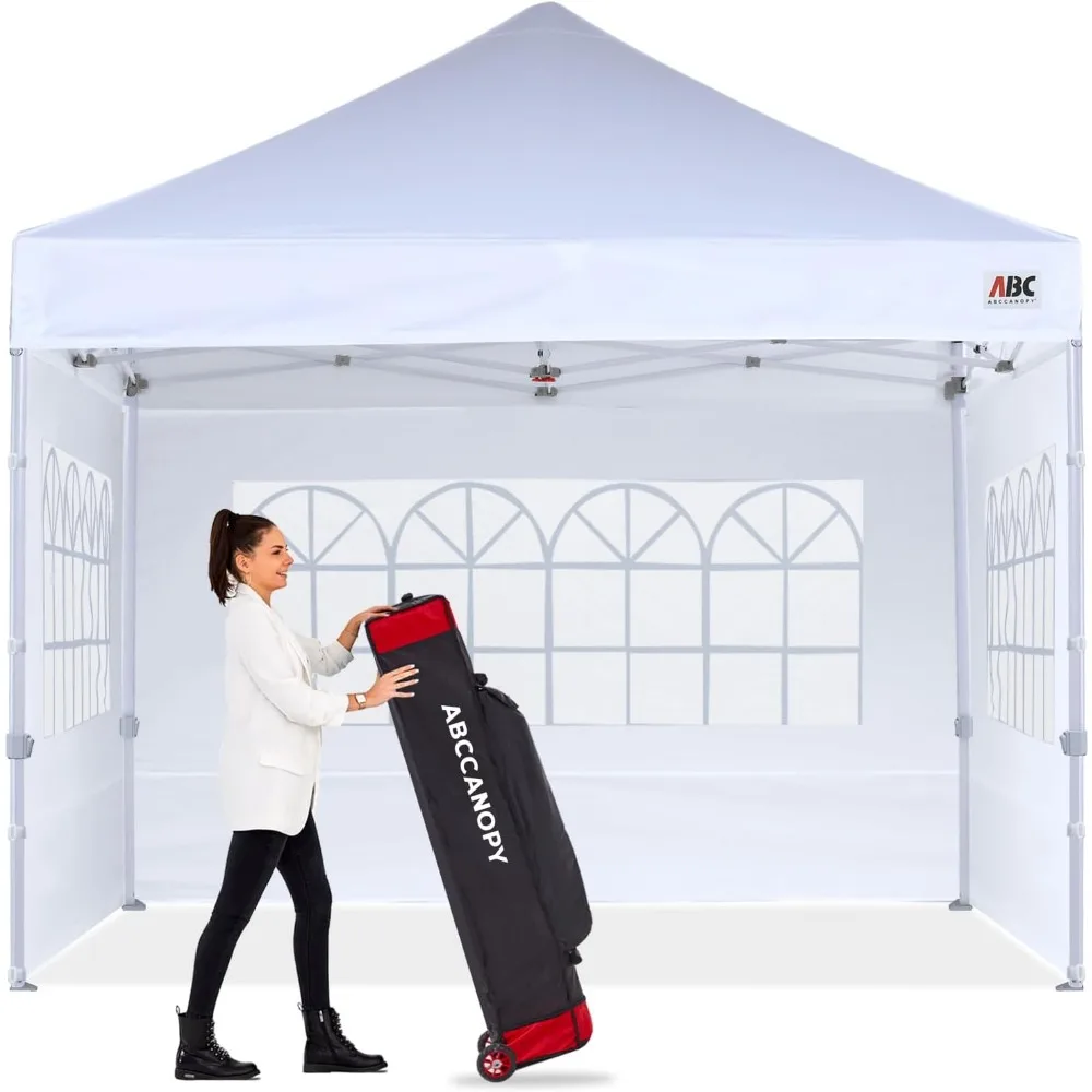 

"10x10 Pop-Up Gazebo with Sidewalls and Church Window Design for Outdoor Events, Weddings, and Camping"