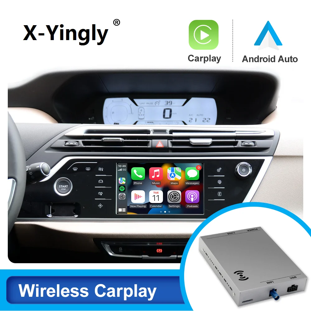 Wireless Carplay Ｍodule Box For Peugeot Citroen C4 SMEG SMEG+ Nac Picasso DS4 DS3 308 508 208 200 Android Auto Mirror Link USB