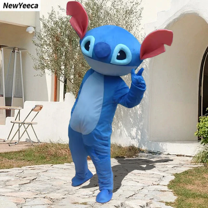 New Blue Lilo & Stitch Mascot Costume Disney Cartoon Character Advertising Fancy Dress Animal Carnival Party Adult Cosplay Suits