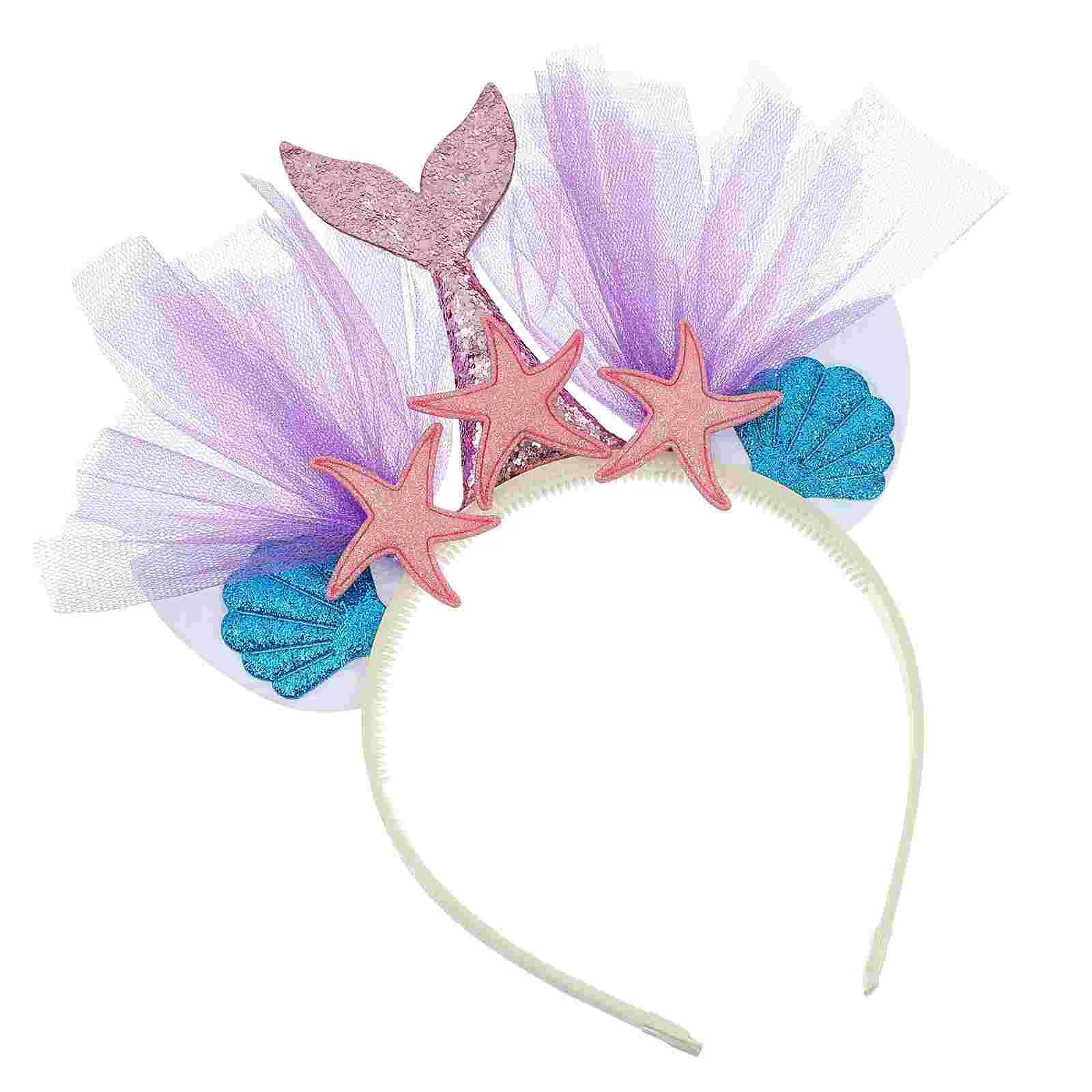 Mermaid Headband for Toddler Princess Costumes Girls Headwear Hair Child Outfit