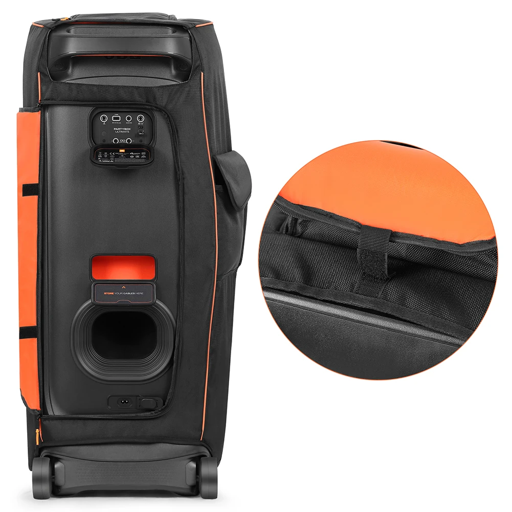 Dust Cover Protective Case with Side Storage Pocket Speaker Case Slip Sleeve Multifunction Bag for JBL Partybox  Speaker