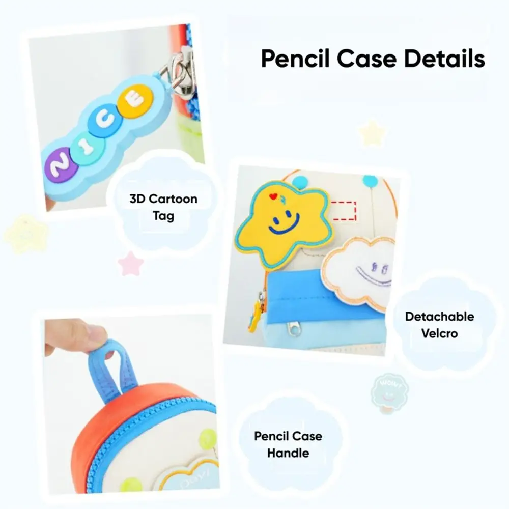INS Cloud Design Pen Bag Large Capacity Multifunctional Stationery Bag Pen Box School Office