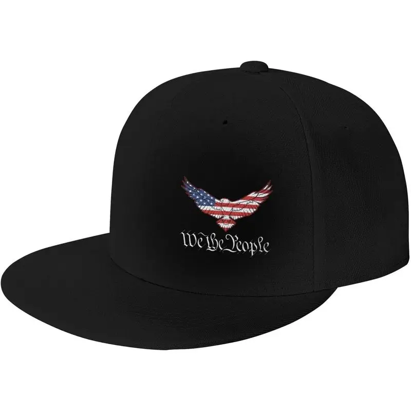 We The People Flying Eagle American Flag Outdoor Snapback Trucker Dad Hat for Men Women