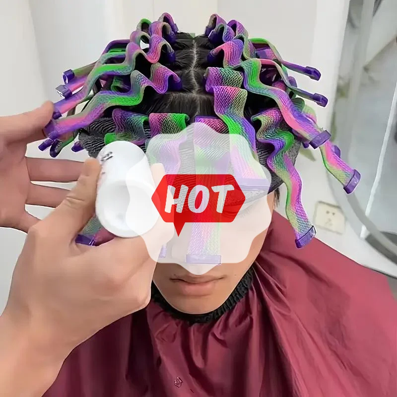 18/28 قطعة ماجيك بدون حرارة موجة المياه مموج الشعر الملمس التلقائي شريط لف تصفيف الشعر موجة تشكيل الحديد الشعر Texturing أداة #5
