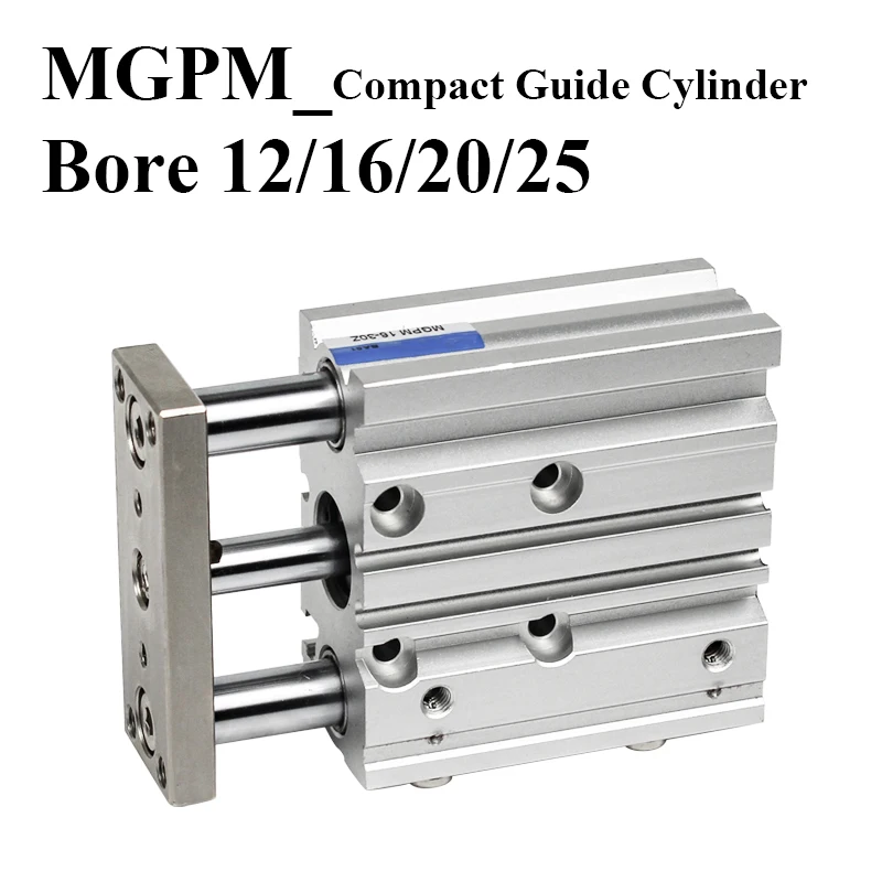 SMC Type MGPM12 MGPM16 MGPM20 MGPM25 MGPM32 MGPM40 MGPM50 MGPM63 MGPM80 Stroke 10 to 300mm Air Pneumatic Compact Guide Cylinder