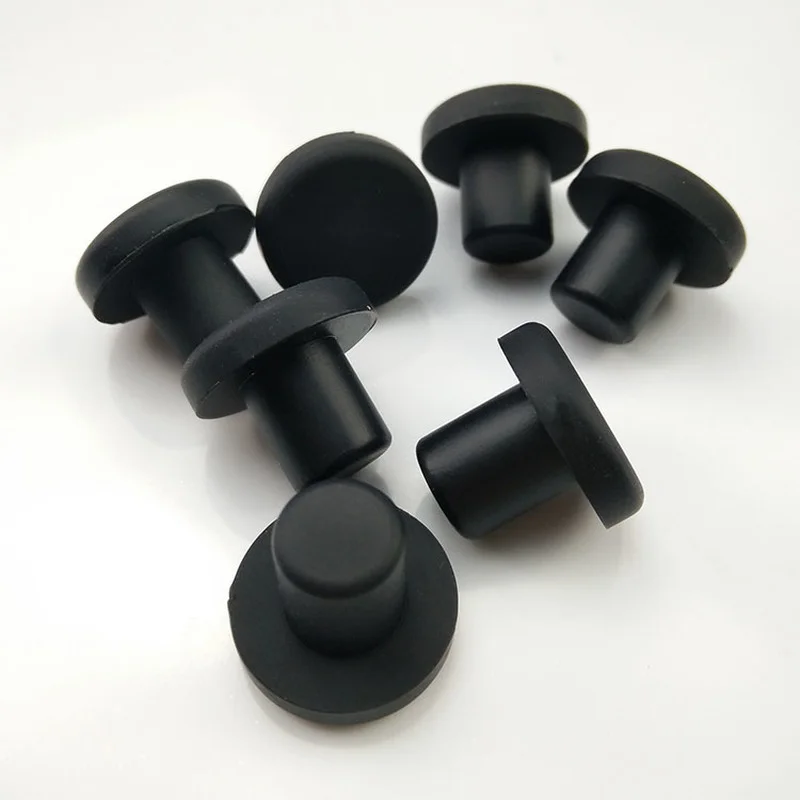 Solid Rubber Hole Caps 3mm-12mm High Temperature Resistance T Type Silicone Seal Hole Plugs Dust-proof Gasket Blanking End Caps