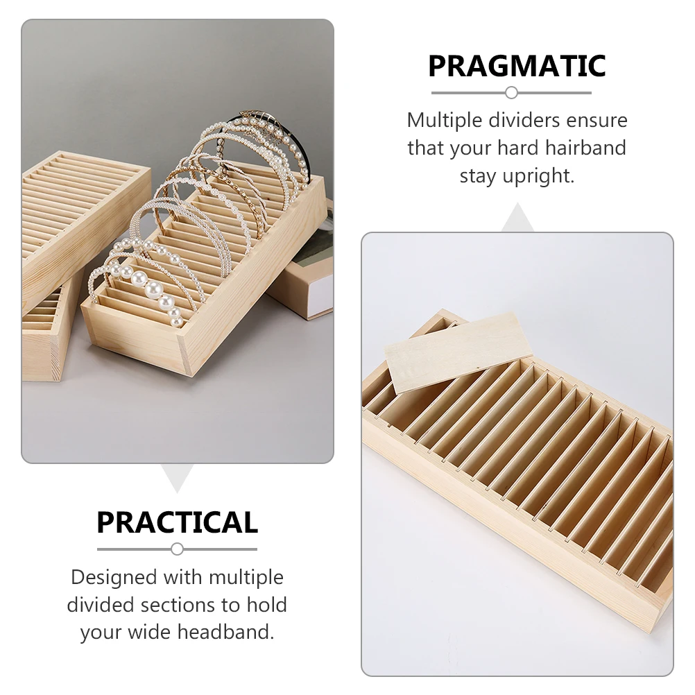 

Wooden Storage 32x14x6cm Natural Jewelry St Hairb ganizer Business Cards Dividers Business Cards Dividers Headb Display Rack