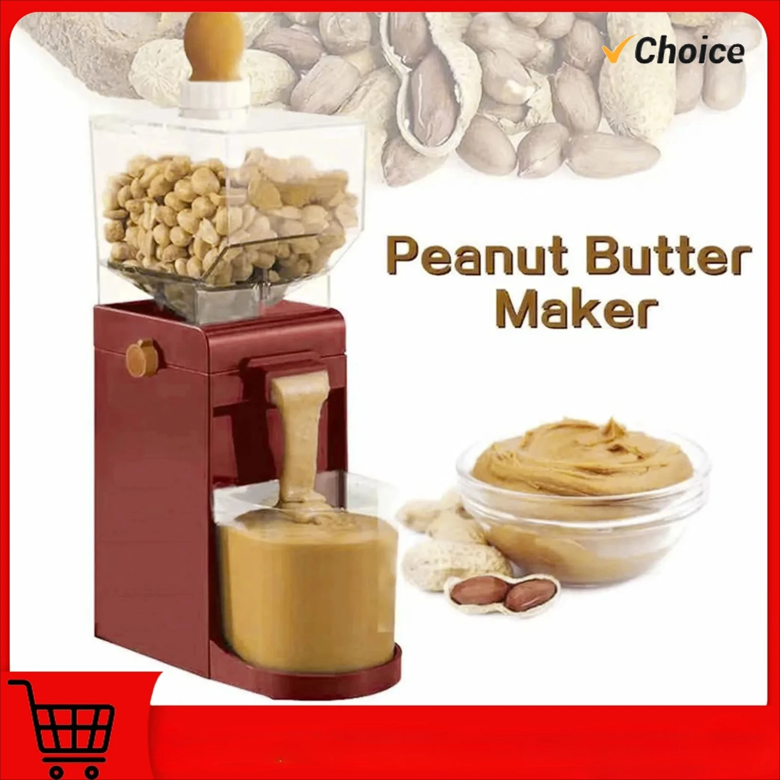 المنزل مطحنة الحبوب الكهربائية صانع زبدة الفول السوداني المضادة للانزلاق مطحنة صلصة السمسم آلة زبدة الجوز للفول السوداني اللوز الكاجو #5