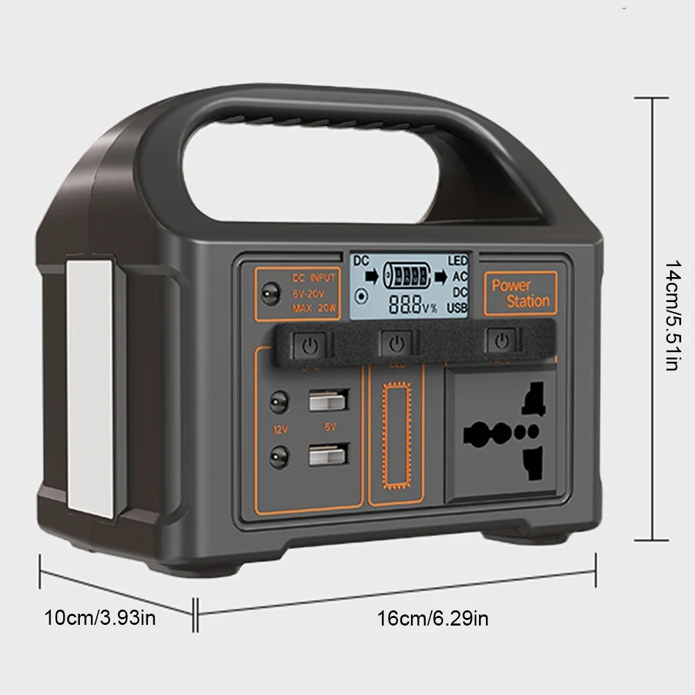 100W Portable Solar Power Station 24000mAh 110V/220V Outdoor Power Supply Display LED Power Generator for Camping Fishing