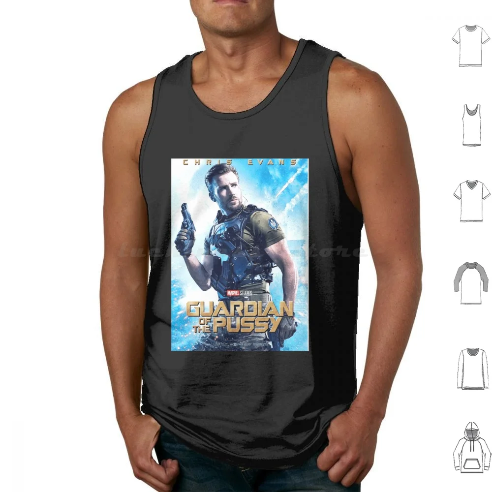 Chris Guardian Cat Poster Tank Tops Print Cotton Crist Chris Pratt Guardian Space Universe Captain Movie Preppy America