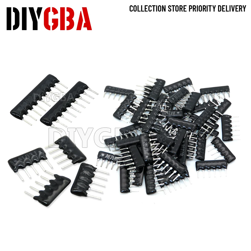 10pcs 5PIN 9PIN exclusion Network Resistor array DIP 100 220 330 470 510 680 1K 1.2K 1.5K 2K 2.2K 3.3K 4.7K 10K 100K ohm