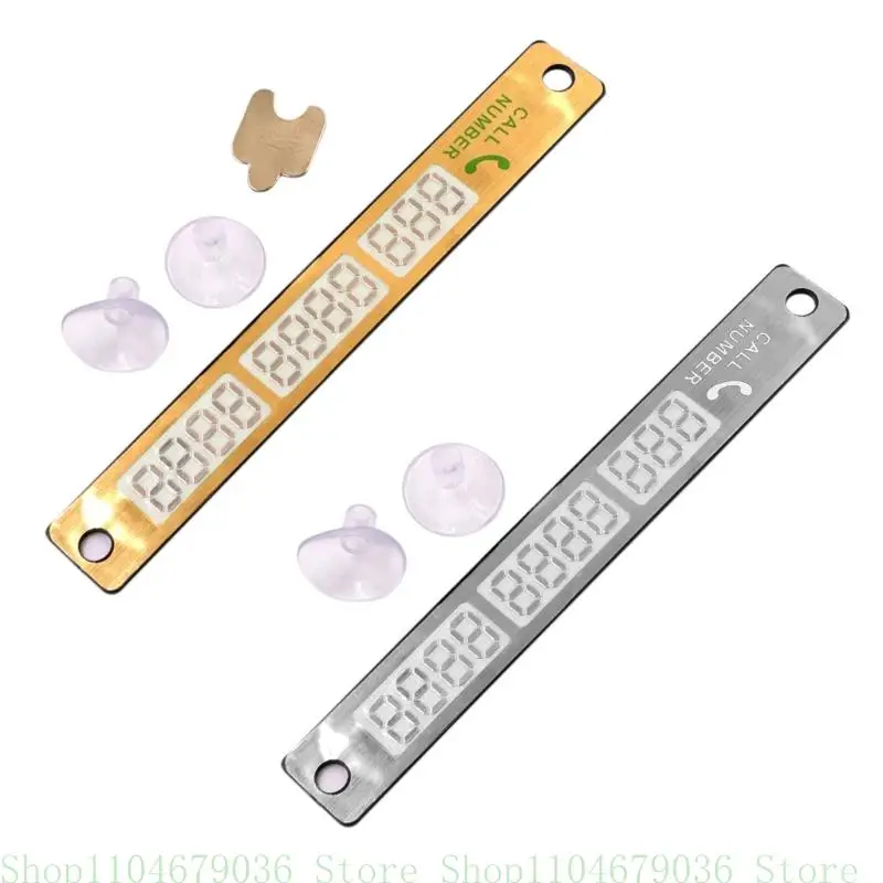 SUV Car Temporary Stop Sign Parking Sticker Card Telephone Number Card Plate Luminous Universal Auto Styling Accessories