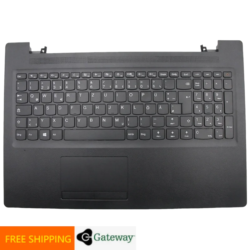 

DE German Black Keyboard Upper Case Palmrest Shell Cover For Lenovo Ideapad 110 15 15ACL 15AST 5CB0M72598