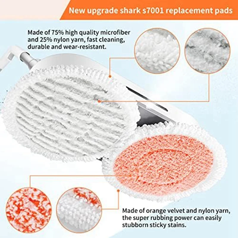 AT17 S7001 Replacement Steam Mop for Shark S7000 S7000AMZ S7001 S7001TGT S7000 S7201 S7005 S7020 Steam Mop Pads