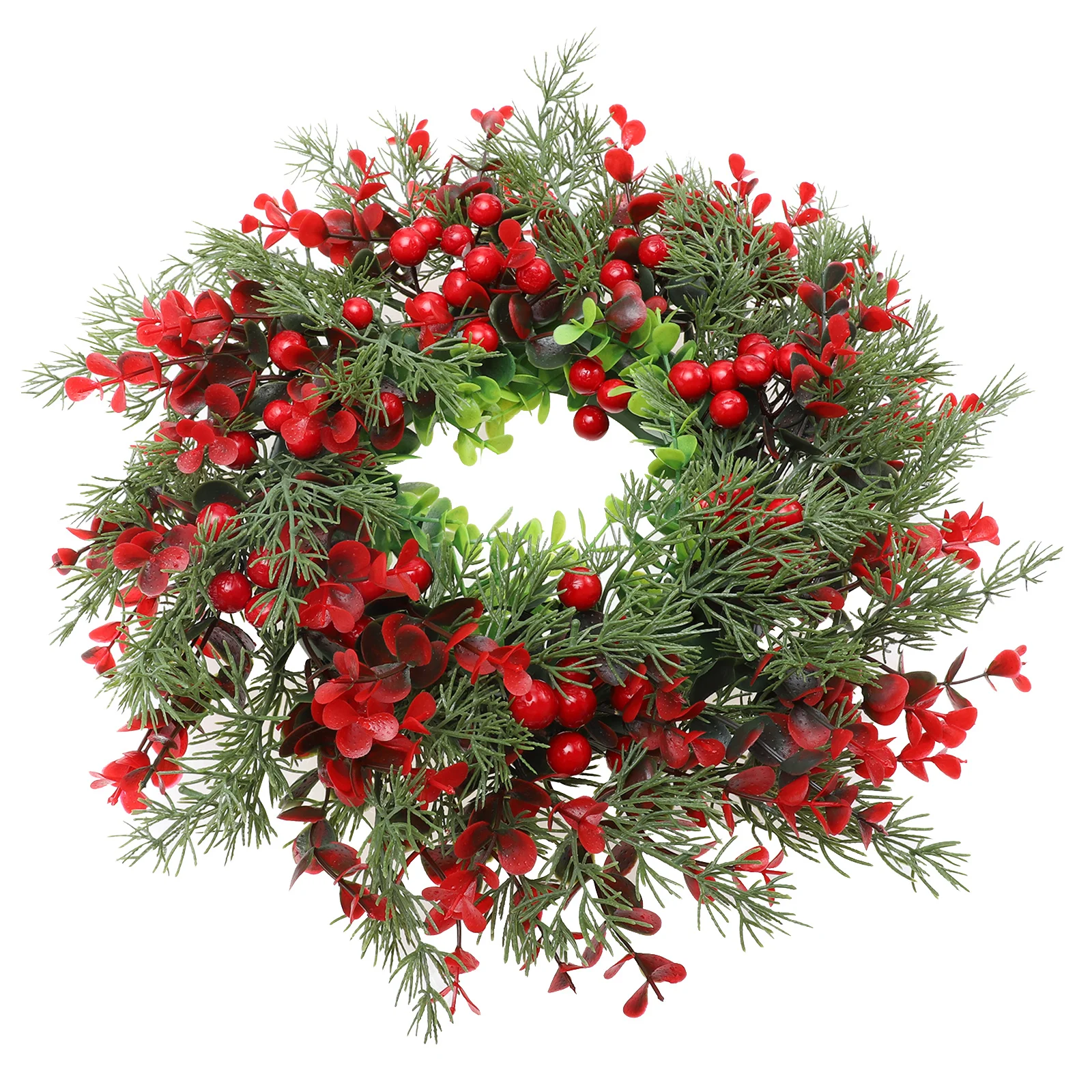 

Festive Wreath Decor Christmas Door Hanging Simulation Pine Needle Garland for Holiday Party Pendant Home Decor