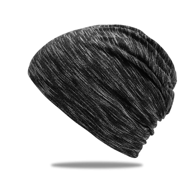 Soft Ribbed Stretch Slouch Beanie Turban Hat Women Elastic Pleated Head Wrap Chemo Sleep Cap Multicolor Casual Daily Headwear