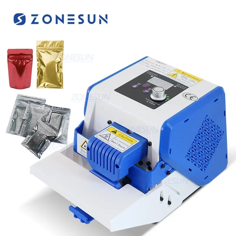 

ZONESUN ZS-GLF1P Semi-Automatic Food Aluminum Foil Pouch Continuous Heating Roller Plastic Bags Sealing Machine