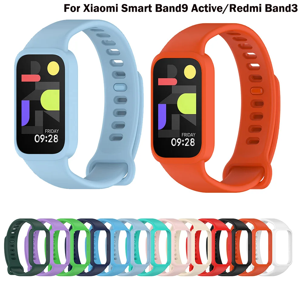 Pulsera de silicona para Xiaomi Smart Band 9, correa Original activa para reloj inteligente Redmi band 3, funda para reloj